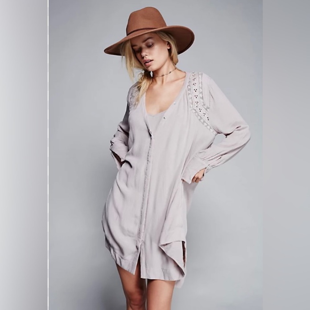 Free People Courtney's Victorian Shirt Dress